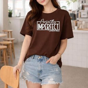 London Hills Women’s Loose Fit Graphic Printed T-Shirt | Soft Cotton Blend Fabric | Round Neck Half Sleeve Casual Top, Travel & College