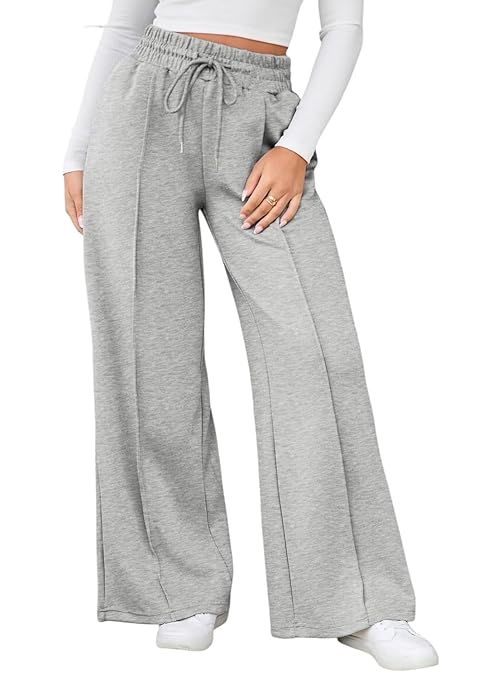 Q - RIOUS Women's Wide Leg Drawstring Relaxed Fit Trouser - Image 3