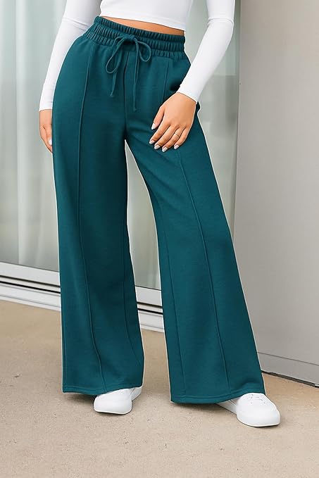 Q - RIOUS Women's Wide Leg Drawstring Relaxed Fit Trouser - Image 2