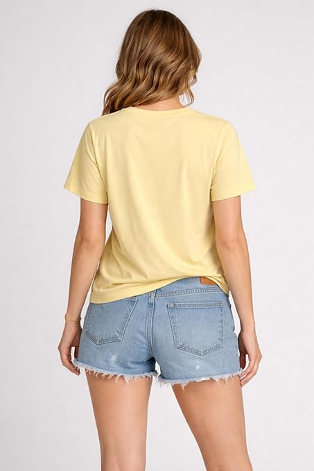 London Hills Women’s Loose Fit Graphic Printed T-Shirt | Soft Cotton Blend Fabric | Round Neck Half Sleeve Casual Top, Travel & College - Image 5